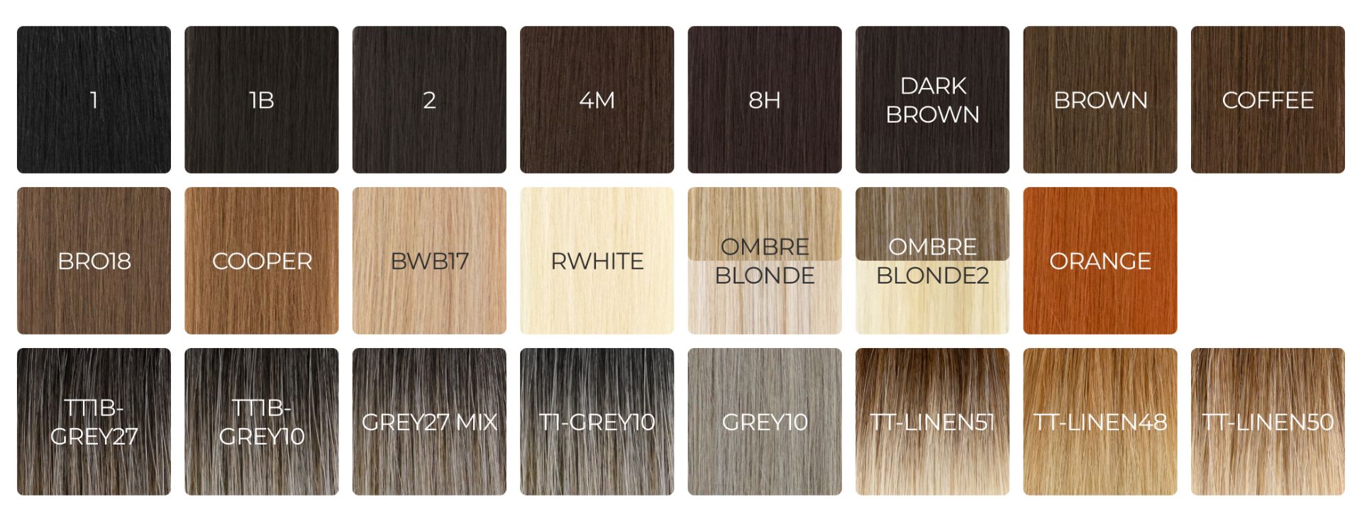 Цвета биопротеина от HAIRSHOP